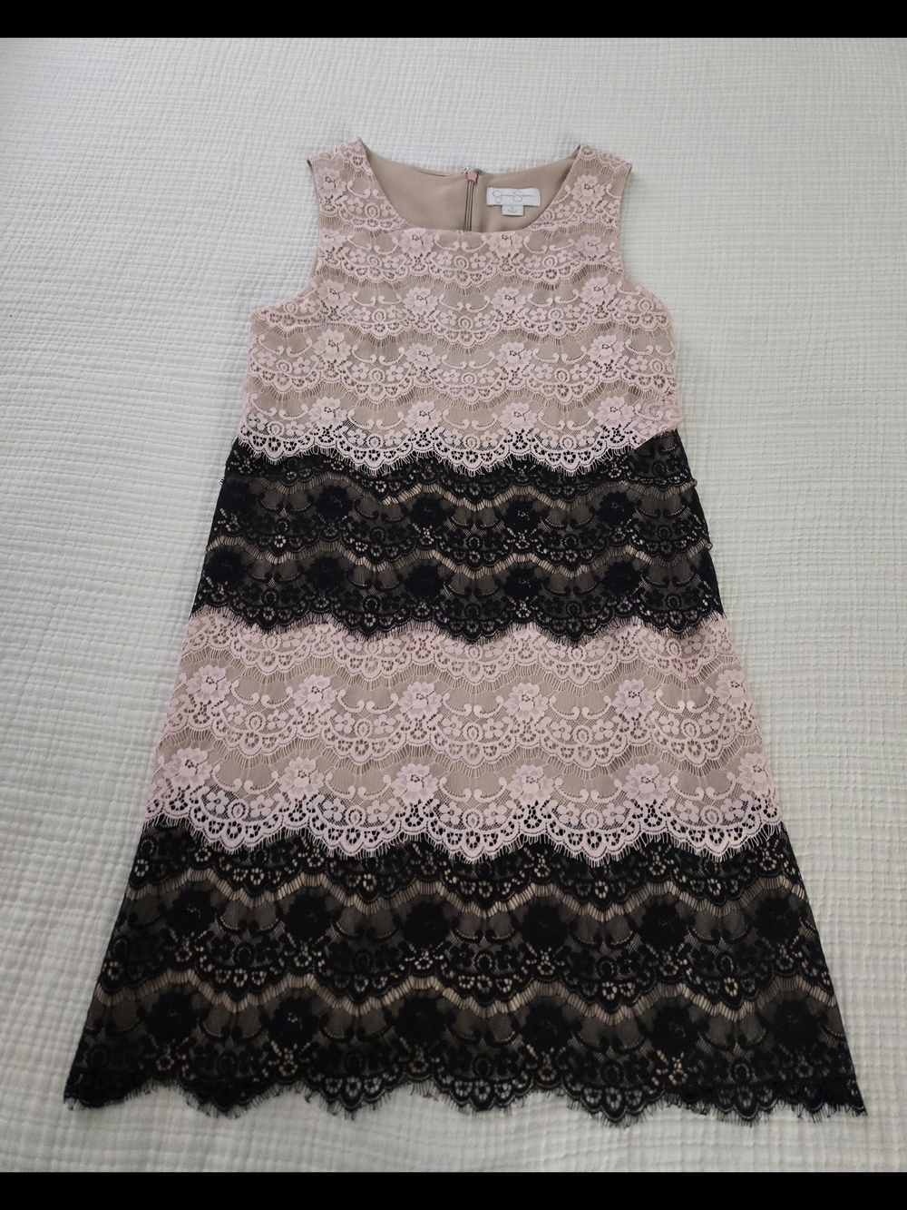 Jessica Simpson Blush Lace Overlay Dress